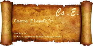 Csere Elemér névjegykártya