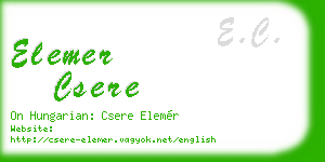 elemer csere business card