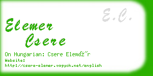 elemer csere business card